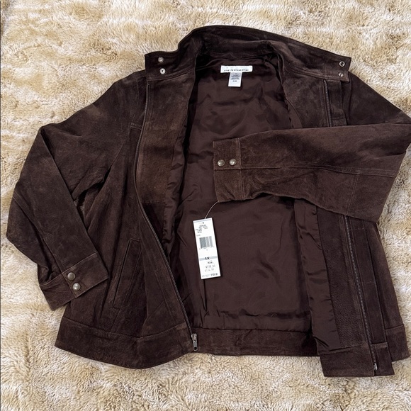 Jones New York Jackets & Blazers - NWT Vintage 90s/Y2K SIZE 1X Jones New York Sport Brown Suede Jacket ~~MSRP $169